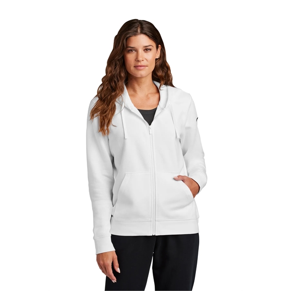 Nike Women's Club Fleece Sleeve Swoosh Full-Zip Hoodie - Nike Women's Club Fleece Sleeve Swoosh Full-Zip Hoodie - Image 4 of 28