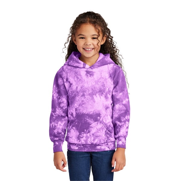 Port & Company Youth Crystal Tie-Dye Pullover Hoodie - Port & Company Youth Crystal Tie-Dye Pullover Hoodie - Image 1 of 24