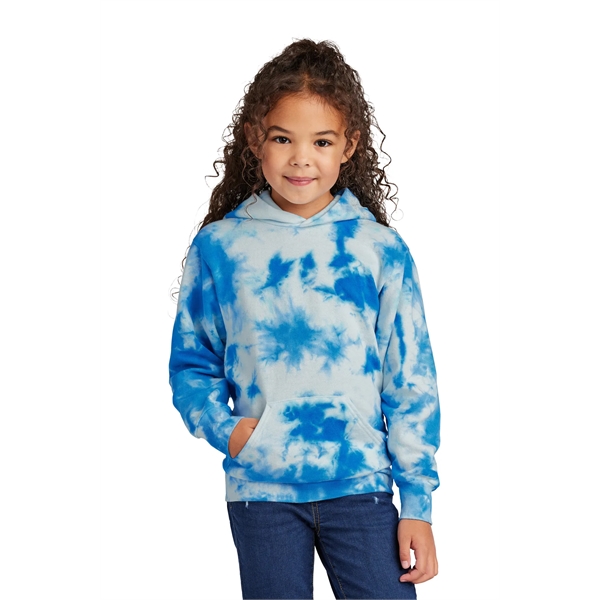 Port & Company Youth Crystal Tie-Dye Pullover Hoodie - Port & Company Youth Crystal Tie-Dye Pullover Hoodie - Image 4 of 24