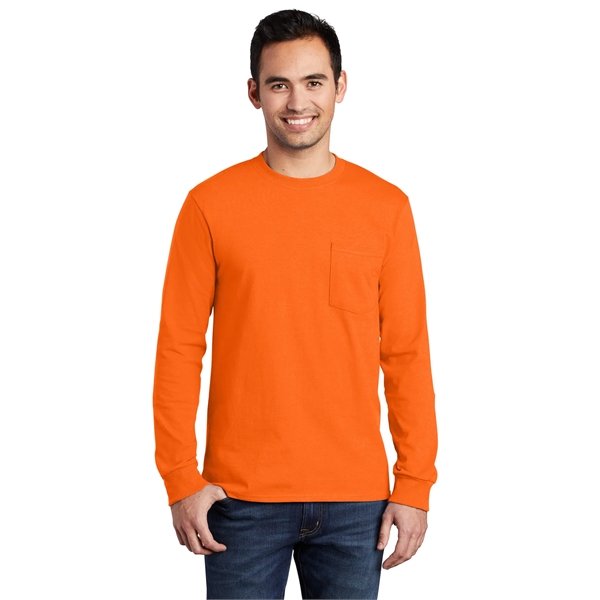 Port & Company - Long Sleeve Essential Pocket Tee. - Port & Company - Long Sleeve Essential Pocket Tee. - Image 40 of 59