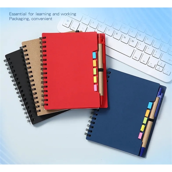 Coiled Notebook with Pen and Sticky Notes - Coiled Notebook with Pen and Sticky Notes - Image 0 of 4