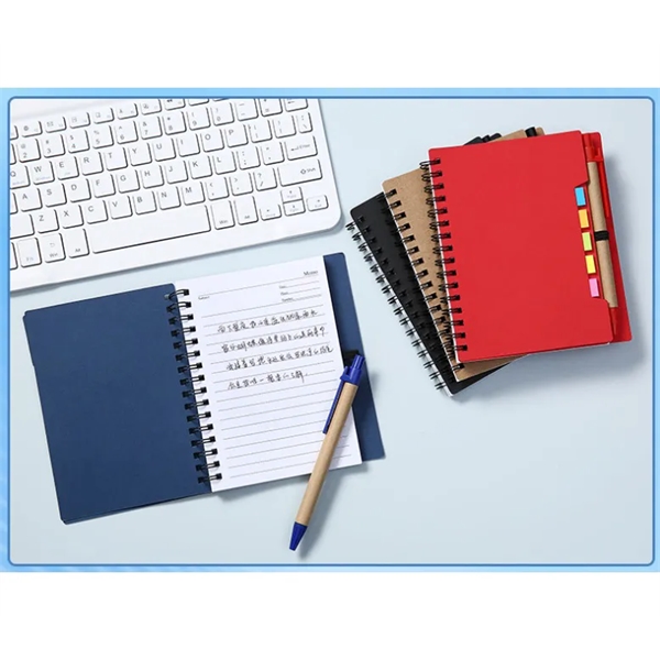 Coiled Notebook with Pen and Sticky Notes - Coiled Notebook with Pen and Sticky Notes - Image 1 of 4