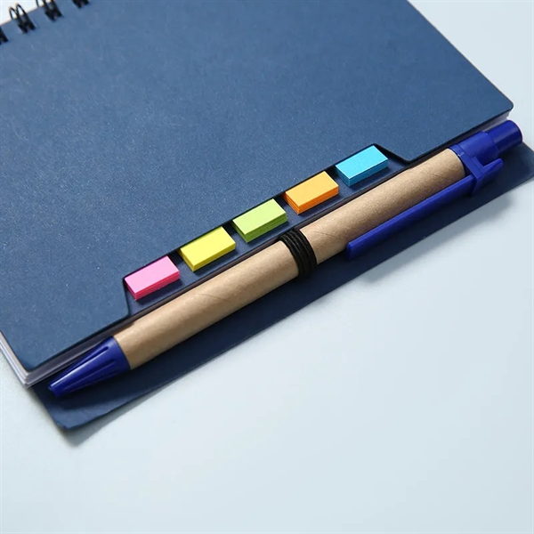 Coiled Notebook with Pen and Sticky Notes - Coiled Notebook with Pen and Sticky Notes - Image 2 of 4