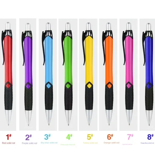 Rubber Grip Click Action Plastic Pen - Rubber Grip Click Action Plastic Pen - Image 1 of 5