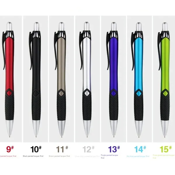 Rubber Grip Click Action Plastic Pen - Rubber Grip Click Action Plastic Pen - Image 2 of 5