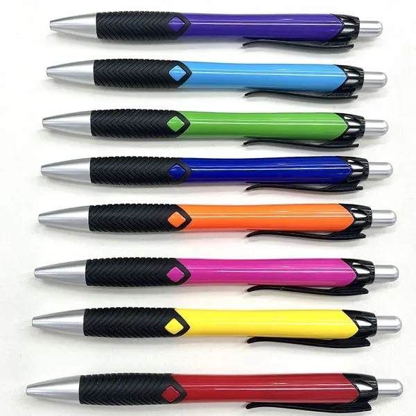 Rubber Grip Click Action Plastic Pen - Rubber Grip Click Action Plastic Pen - Image 3 of 5