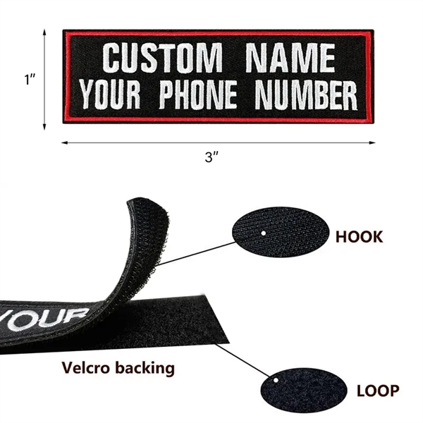 3" x 1" Custom Embroidered Patch - 3" x 1" Custom Embroidered Patch - Image 2 of 2