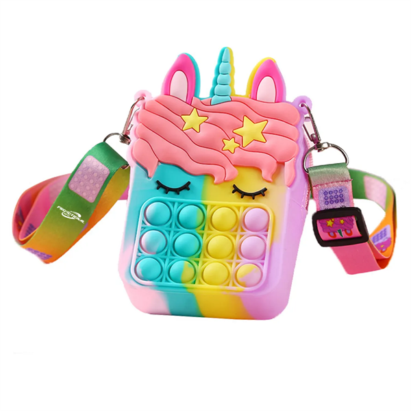 Unicorn Pop Shoulder Bag Fidget Backpack Toys Holiday Gifts - Unicorn Pop Shoulder Bag Fidget Backpack Toys Holiday Gifts - Image 0 of 3