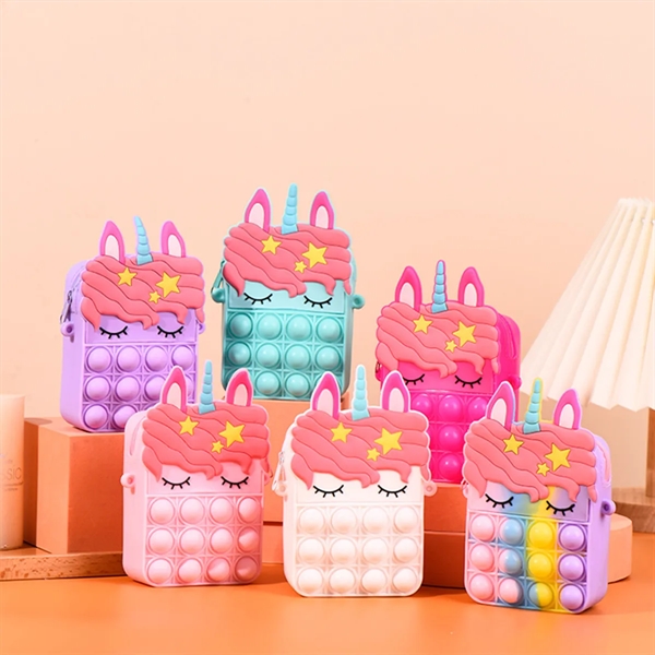 Unicorn Pop Shoulder Bag Fidget Backpack Toys Holiday Gifts - Unicorn Pop Shoulder Bag Fidget Backpack Toys Holiday Gifts - Image 1 of 3
