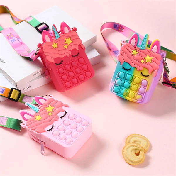 Unicorn Pop Shoulder Bag Fidget Backpack Toys Holiday Gifts - Unicorn Pop Shoulder Bag Fidget Backpack Toys Holiday Gifts - Image 2 of 3