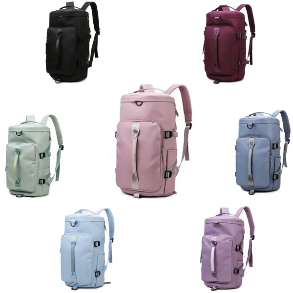 Gym Travel Backpack Duffel Bag with Shoes Compartment - Gym Travel Backpack Duffel Bag with Shoes Compartment - Image 1 of 3