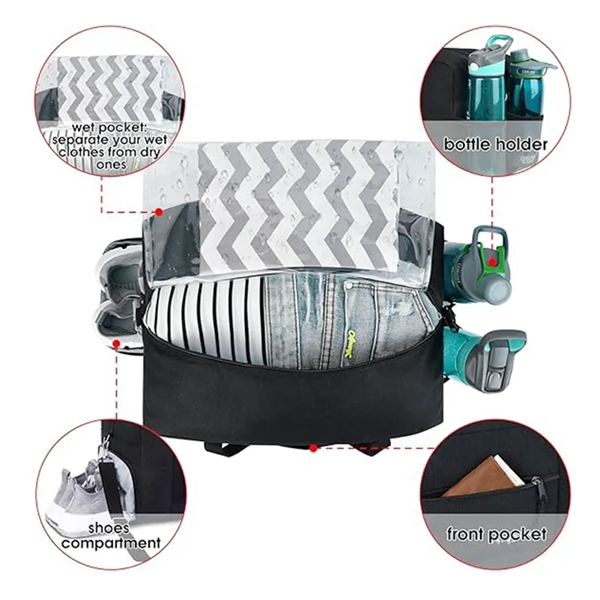 Sports Gym Duffel  Bag with Wet Pocket & Shoes Compartment - Sports Gym Duffel  Bag with Wet Pocket & Shoes Compartment - Image 1 of 3