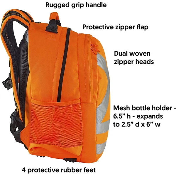 Reflective Safety Heavy Duty Construction Hydration Backpack - Reflective Safety Heavy Duty Construction Hydration Backpack - Image 2 of 3