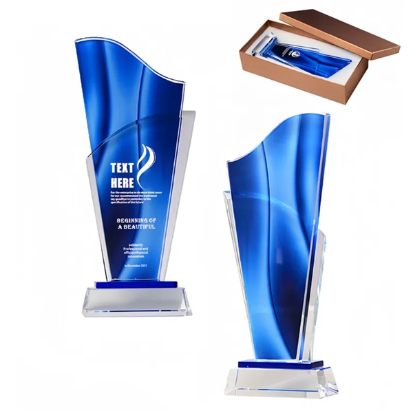 Custom Award Plaque Craft Glass Crystal Trophy For Events - Custom Award Plaque Craft Glass Crystal Trophy For Events - Image 0 of 6