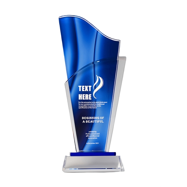 Custom Award Plaque Craft Glass Crystal Trophy For Events - Custom Award Plaque Craft Glass Crystal Trophy For Events - Image 1 of 6