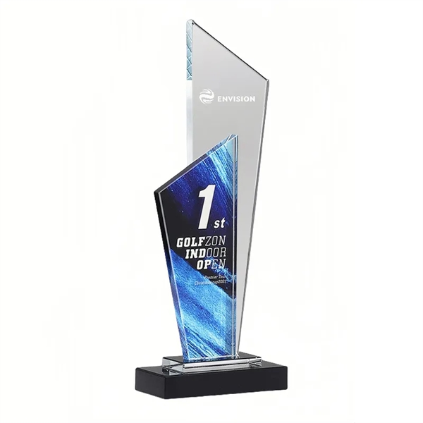 Custom Award Plaque Craft Glass Crystal Trophy For Events - Custom Award Plaque Craft Glass Crystal Trophy For Events - Image 2 of 6