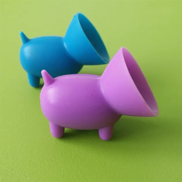 Silicone Pig Smart phone Holder - Silicone Pig Smart phone Holder - Image 2 of 3