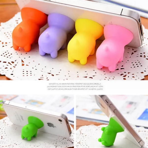 Silicone Pig Smart phone Holder - Silicone Pig Smart phone Holder - Image 0 of 3