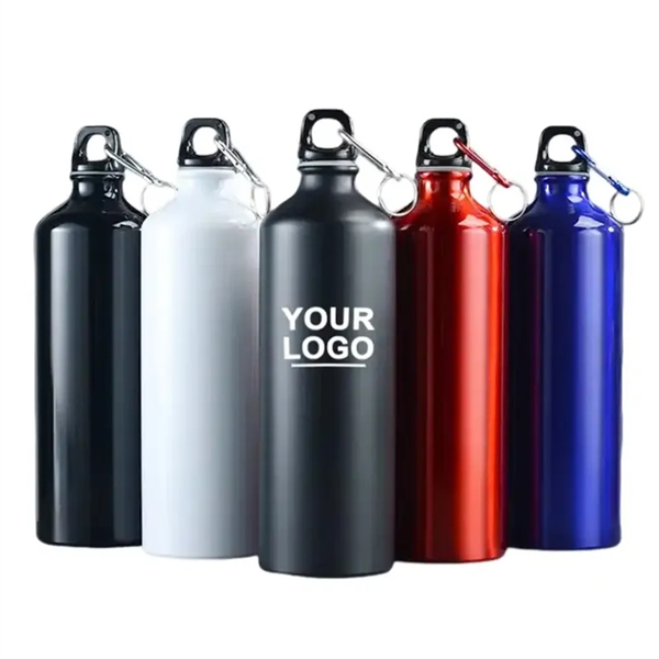 25 Oz. Aluminum Water Bottle w/Carabiner - 25 Oz. Aluminum Water Bottle w/Carabiner - Image 0 of 3