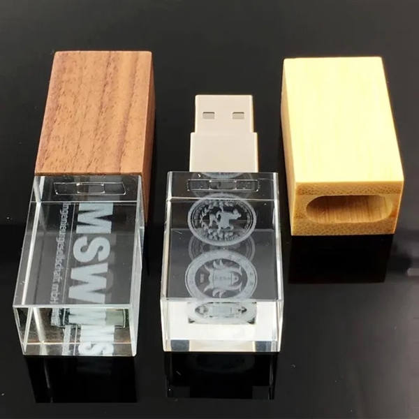 Wooden Crystal USB Thumb Drive - Wooden Crystal USB Thumb Drive - Image 5 of 5