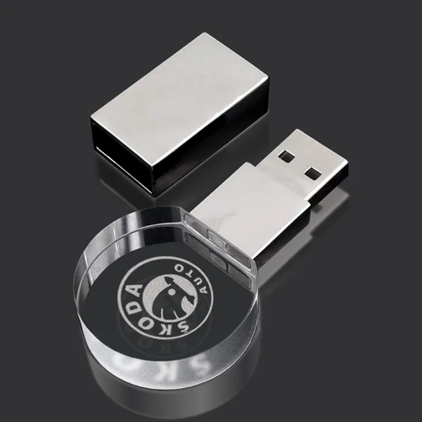 Circular Crystal USB Thumb Drive - Circular Crystal USB Thumb Drive - Image 0 of 0