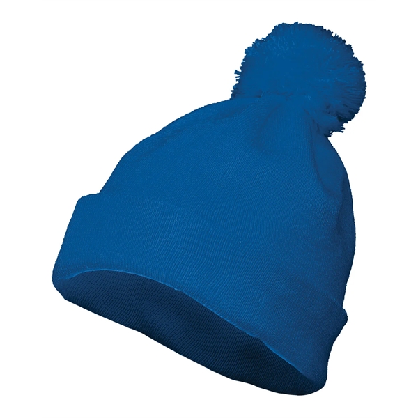 Augusta Sportswear Two Layer Acrylic Knit Pom Beanie - Augusta Sportswear Two Layer Acrylic Knit Pom Beanie - Image 6 of 12