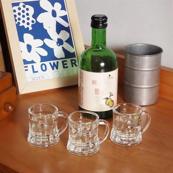 2oz Glass beer mug with small handle - 2oz Glass beer mug with small handle - Image 1 of 10