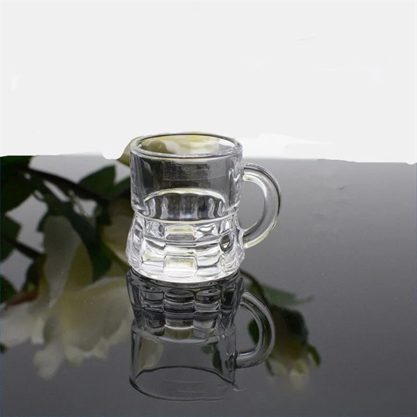 2oz Glass beer mug with small handle - 2oz Glass beer mug with small handle - Image 3 of 10