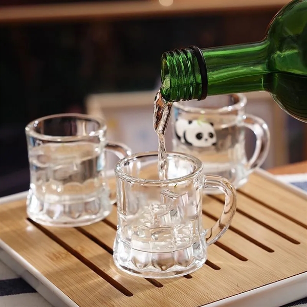 2oz Glass beer mug with small handle - 2oz Glass beer mug with small handle - Image 5 of 10