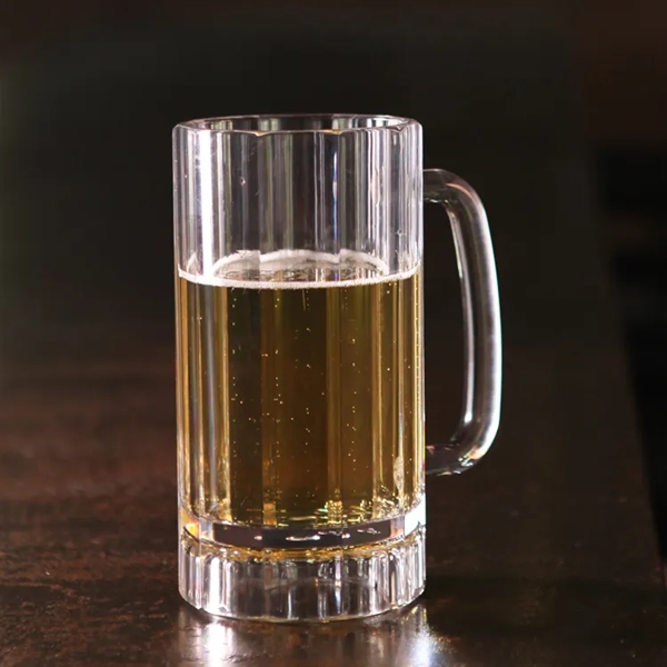 Beer Acrylic Clear Plastic Cup With Handle - Beer Acrylic Clear Plastic Cup With Handle - Image 5 of 7