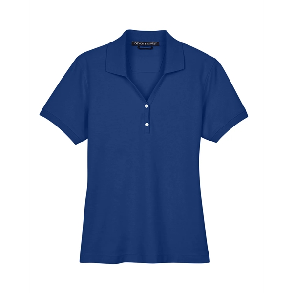 Devon & Jones Ladies' Pima Pique Y-Collar Polo - Devon & Jones Ladies' Pima Pique Y-Collar Polo - Image 108 of 142