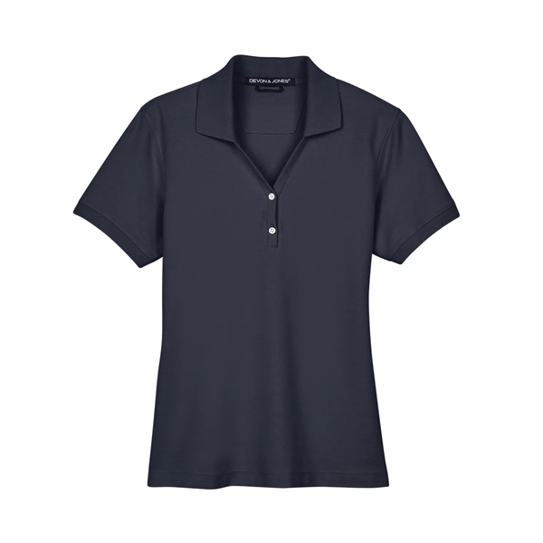 Devon & Jones Ladies' Pima Pique Y-Collar Polo - Devon & Jones Ladies' Pima Pique Y-Collar Polo - Image 111 of 142