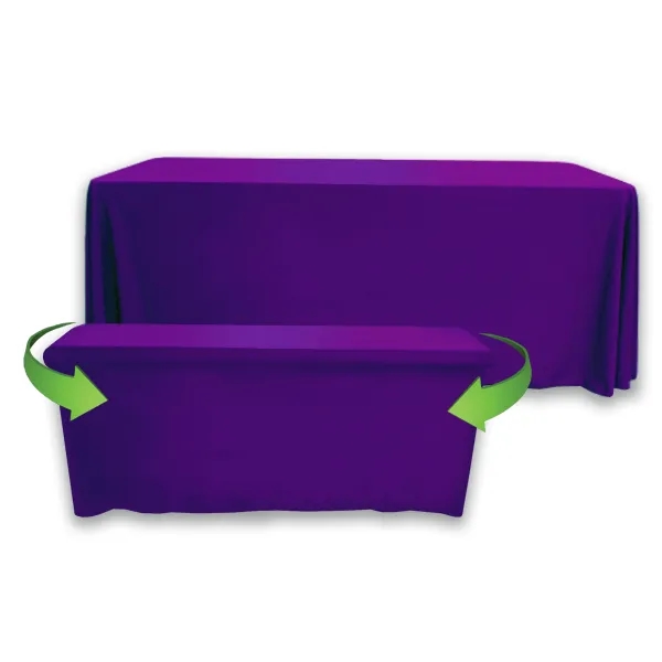 8' to 6' Convertible Throw PolyKnit™ Table Cover (BLANK) - 8' to 6' Convertible Throw PolyKnit™ Table Cover (BLANK) - Image 19 of 26