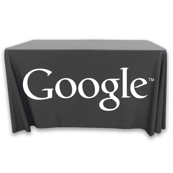 4 ft. x 24 in.Throw PolyKnit™ Table Cover (One Color Logo) - 4 ft. x 24 in.Throw PolyKnit™ Table Cover (One Color Logo) - Image 3 of 30