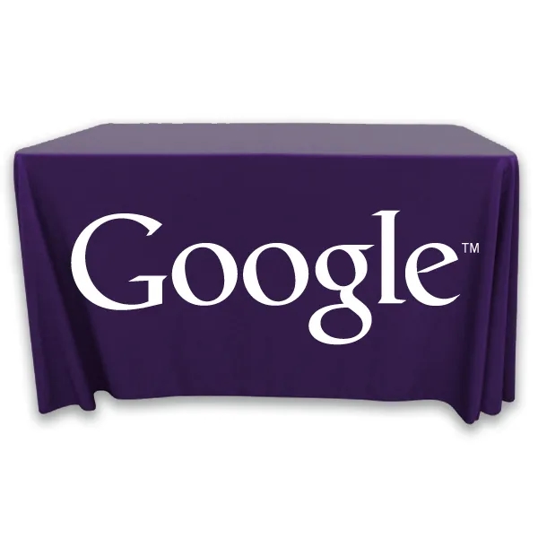 4 ft. x 24 in.Throw PolyKnit™ Table Cover (One Color Logo) - 4 ft. x 24 in.Throw PolyKnit™ Table Cover (One Color Logo) - Image 18 of 30