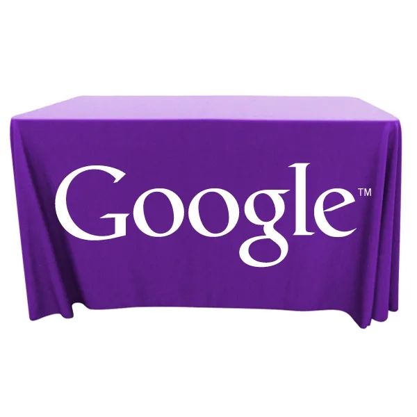 4 ft. x 24 in.Throw PolyKnit™ Table Cover (One Color Logo) - 4 ft. x 24 in.Throw PolyKnit™ Table Cover (One Color Logo) - Image 21 of 30