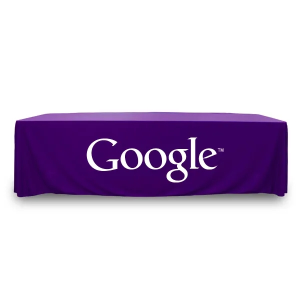 8 ft.Throw PolyKnit™ Table Cover (One Color Logo) - 8 ft.Throw PolyKnit™ Table Cover (One Color Logo) - Image 20 of 30