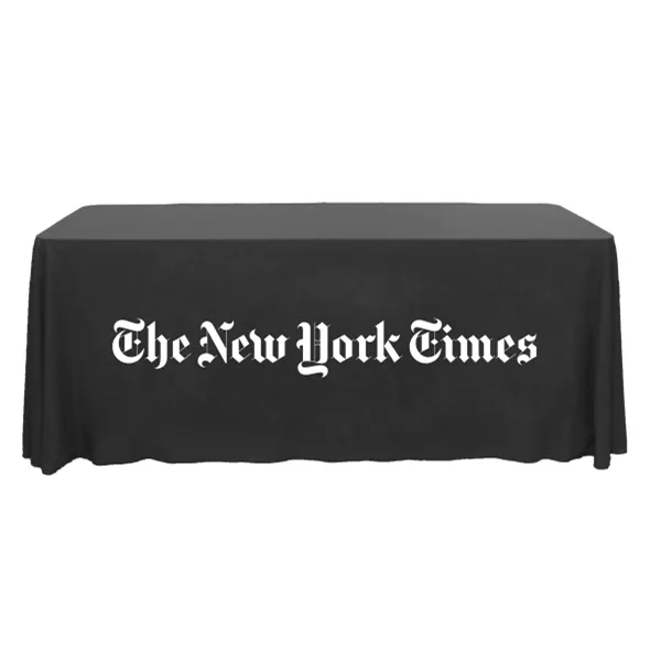 6 ft.Throw PolyKnit™ Table Cover (One Color Logo) - 6 ft.Throw PolyKnit™ Table Cover (One Color Logo) - Image 7 of 16