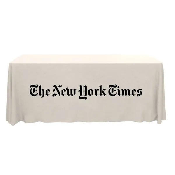 6 ft.Throw PolyKnit™ Table Cover (One Color Logo) - 6 ft.Throw PolyKnit™ Table Cover (One Color Logo) - Image 8 of 16