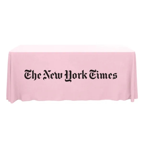 6 ft.Throw PolyKnit™ Table Cover (One Color Logo) - 6 ft.Throw PolyKnit™ Table Cover (One Color Logo) - Image 12 of 16