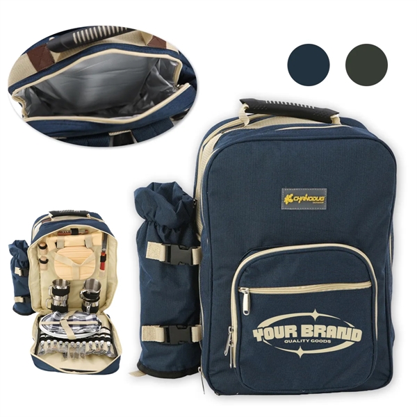 Large Capacity Picnic Backpack Set For 4 Person - Large Capacity Picnic Backpack Set For 4 Person - Image 0 of 5