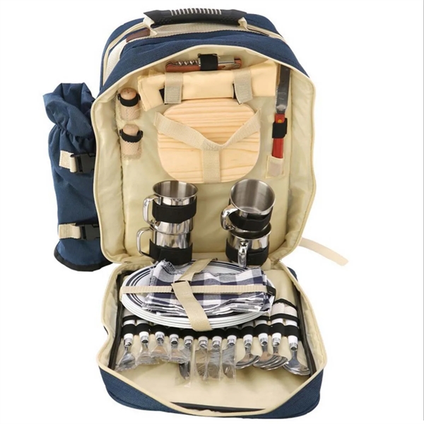 Large Capacity Picnic Backpack Set For 4 Person - Large Capacity Picnic Backpack Set For 4 Person - Image 5 of 5