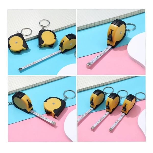 Portable Mini Retractable Pocket Keyring Tape Measure - Portable Mini Retractable Pocket Keyring Tape Measure - Image 3 of 4