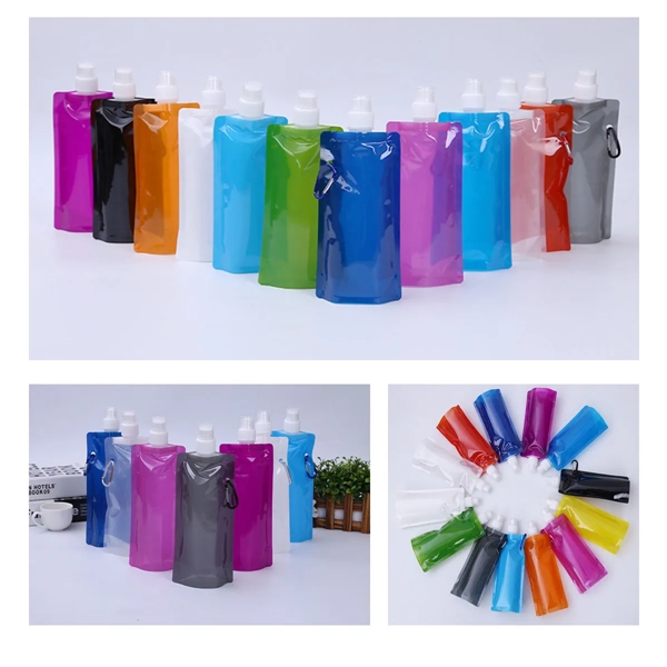 17 Oz Reusable Collapsible Water Bottles All Over Printing - 17 Oz Reusable Collapsible Water Bottles All Over Printing - Image 4 of 4