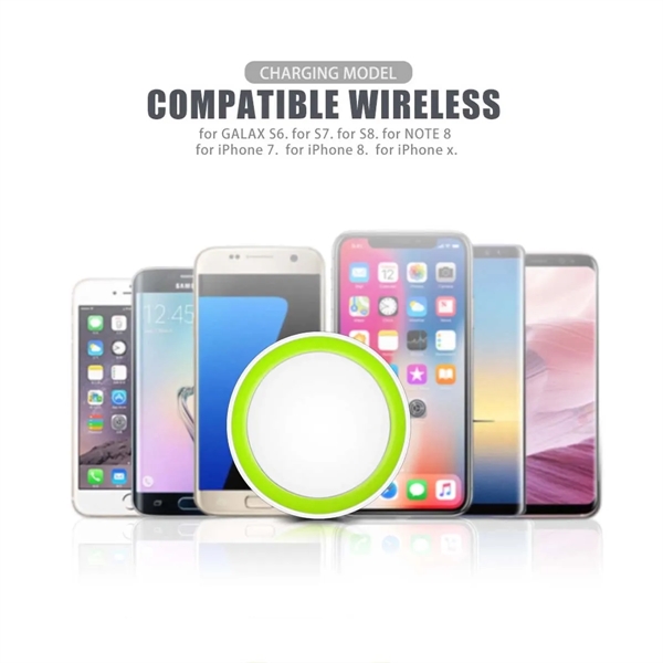 10W Round Protable Wireless Charger Fast Charging Dock Pad - 10W Round Protable Wireless Charger Fast Charging Dock Pad - Image 2 of 6