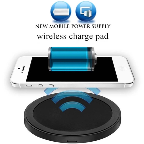 10W Round Protable Wireless Charger Fast Charging Dock Pad - 10W Round Protable Wireless Charger Fast Charging Dock Pad - Image 3 of 6