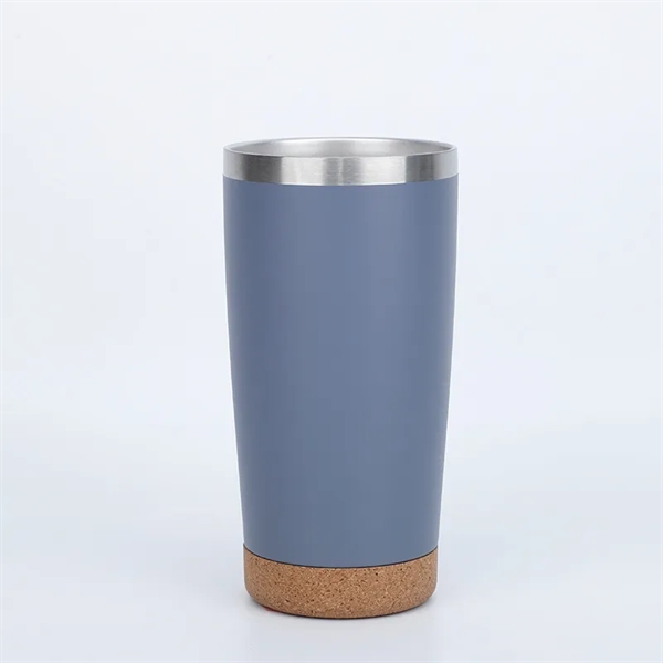 20oz Vacuum Tumbler with Cork Bottom - 20oz Vacuum Tumbler with Cork Bottom - Image 2 of 4