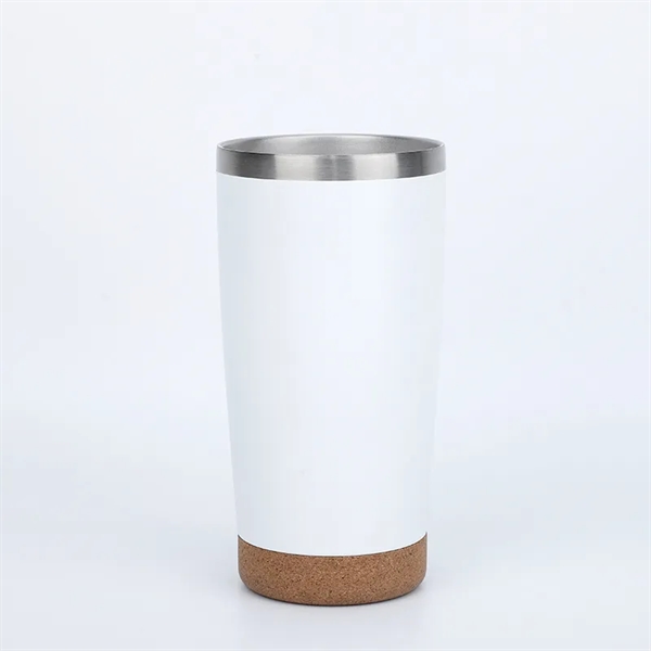 20oz Vacuum Tumbler with Cork Bottom - 20oz Vacuum Tumbler with Cork Bottom - Image 3 of 4