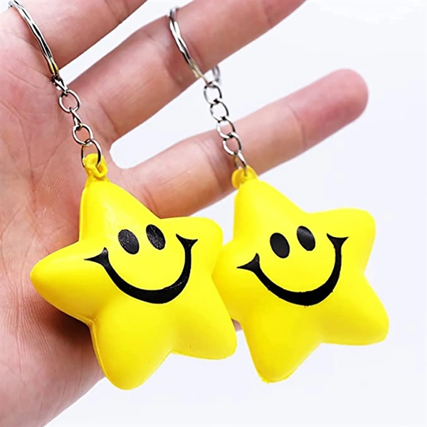 Soft Star-Shaped Ball Keychain - Soft Star-Shaped Ball Keychain - Image 3 of 4