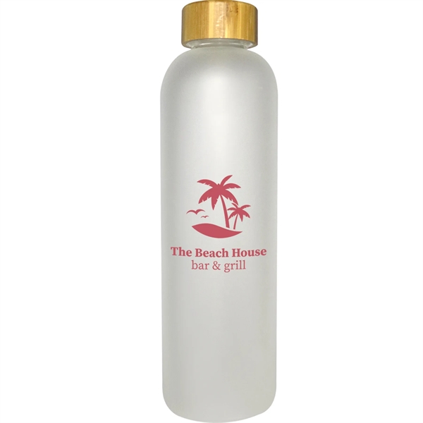 Canton 1000 Ml. (33.8 Fl. Oz.) Glass Bottle with Bamboo Lid - Canton 1000 Ml. (33.8 Fl. Oz.) Glass Bottle with Bamboo Lid - Image 3 of 3